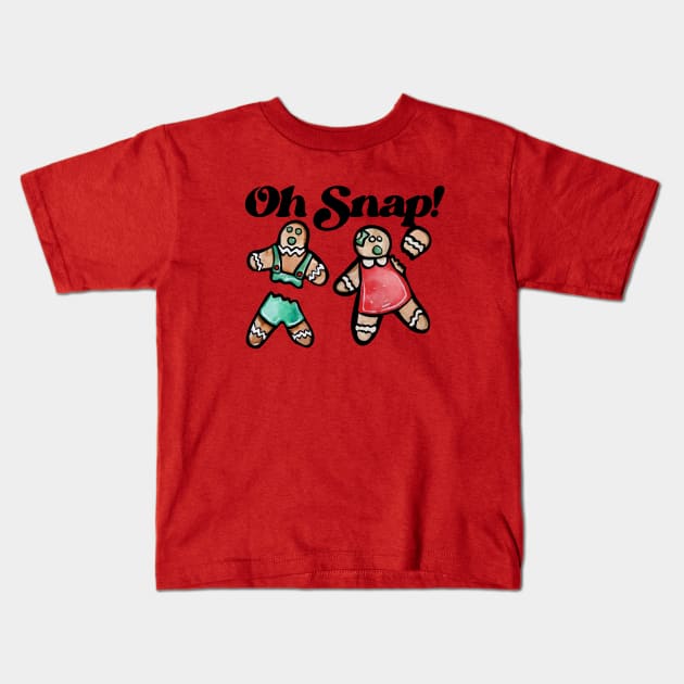 Oh Snap Gingerbread Cookies Kids T-Shirt by bubbsnugg
